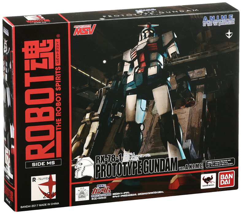 Robot Spirits Mobile Suit Gundam [Side Ms] Rx-78-1 Prototype Gundam Ver. Anime ca. 125 mm ABS-PVC-bemalte bewegliche Figur