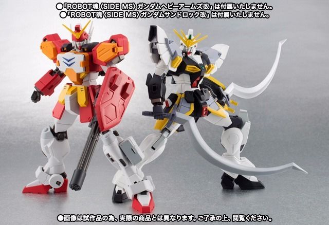 Robot Spirits Side Ms Gundam Sandrock &amp; Ensemble de pièces pour armes lourdes Bandai