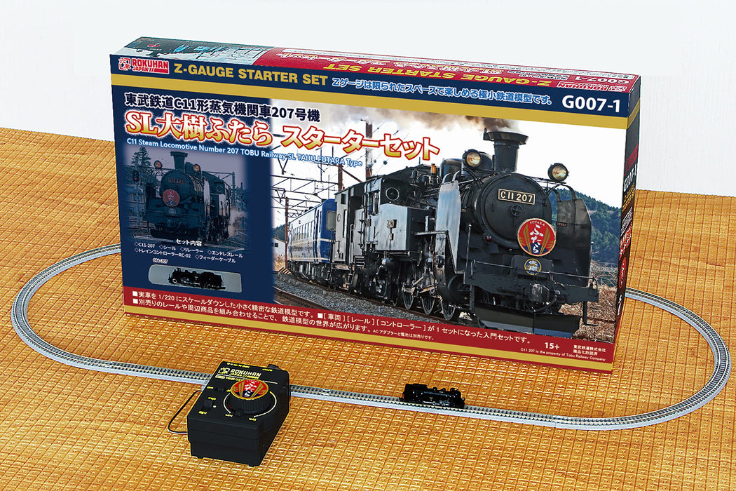 ROKUHAN G007-1 Type C11 Steam Locomotive No.207 Tobu Railway Sl 'Taiki Futara' Starter Set Z Scale