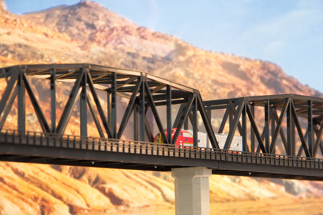 Rokuhan Spur Z Double Track Truss Iron Bridge Schwarz 1 Stück R094 Modelleisenbahnbedarf
