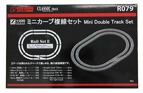 Rokuhan Z-gauge R079 Mini-curve Double Track Set - Japan Figure