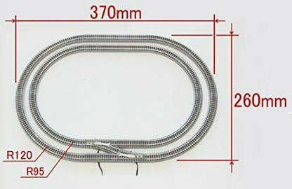 Rokuhan Z-gauge R079 Mini-curve Double Track Set- Japan Figure Store - #1 Bring To You The Best Japanese Goods