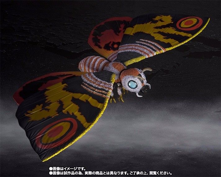 Shmonsterarts Godzilla Vs Mothra Adult &amp; Larva Special Color Figure Bandai