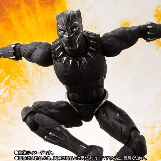 S.h.figuarts Avengers Infinity War Black Panther Action Figure Bandai