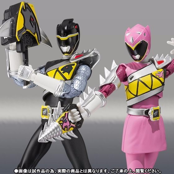 S.h.figuarts Zyuden Sentai Kyoryuger Kyoryu Black & Pink Set Figure Bandai Japan