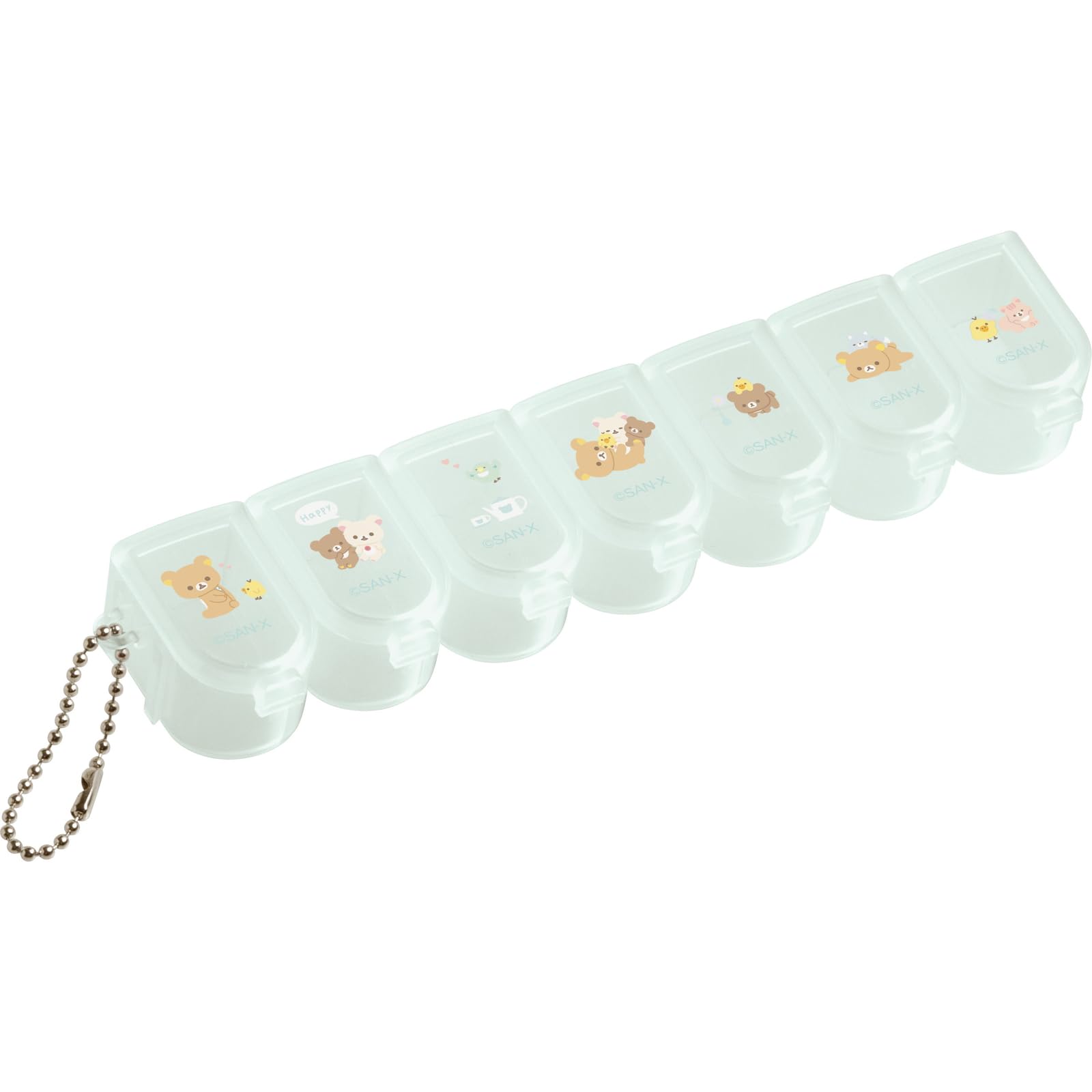 San-X Green Rilakkuma Character Mix Pill Case FB54401- Japan Figure Store - #1 Bring To You The Best Japanese Goods