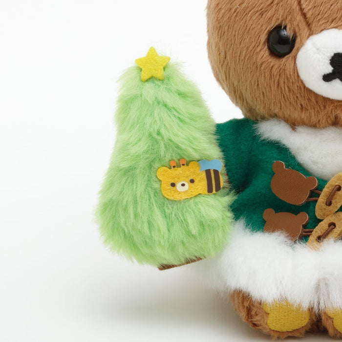 San-X Rilakkuma Chiiroikoguma Christmas Stuffed Toy Size 145x120x80mm