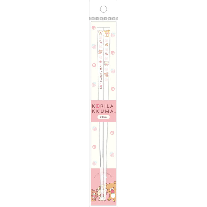 San-X Rilakkuma Clear Chopsticks 1 Size Approx 21cm Length Item Ka24802 2024-02