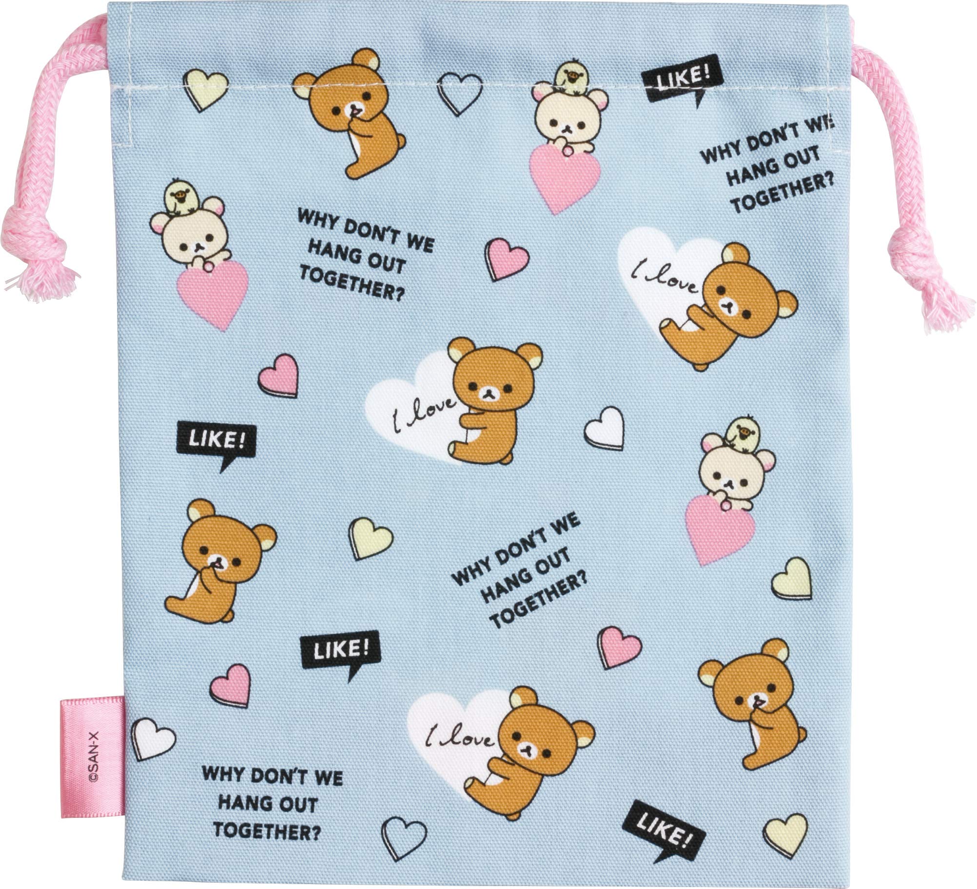 San-X Rilakkuma Drawstring Cup Cu82201 - Lightweight Bottle Storage- Japan Figure Store - #1 Bring To You The Best Japanese Goods