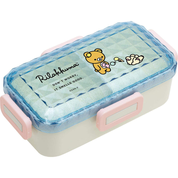 San-X Rilakkuma 4-Piece Diamond-Cut Lunch Box Set - Lock Fluffy Lunch Market