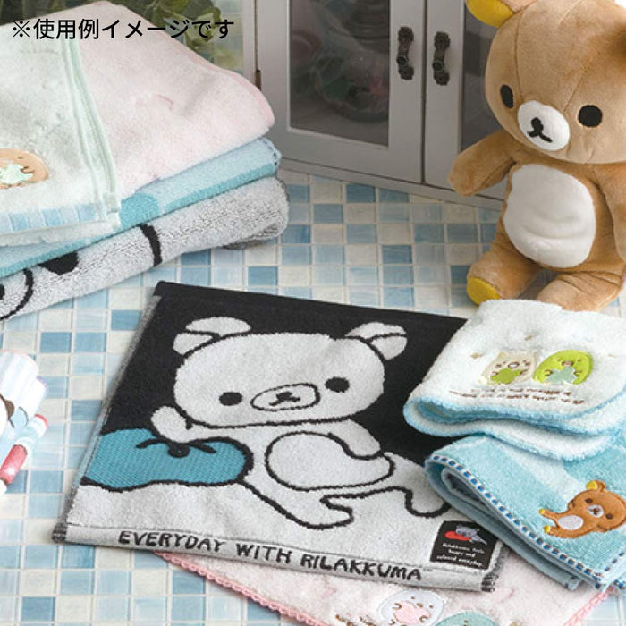 San-X Black Mini Towel Rilakkuma Design Size Cm16801