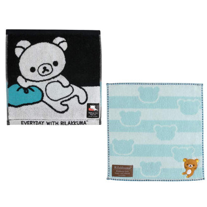 San-X Rilakkuma Blue Mini Towel Compact Size Product Code CM16901- Japan Figure Store - #1 Bring To You The Best Japanese Goods