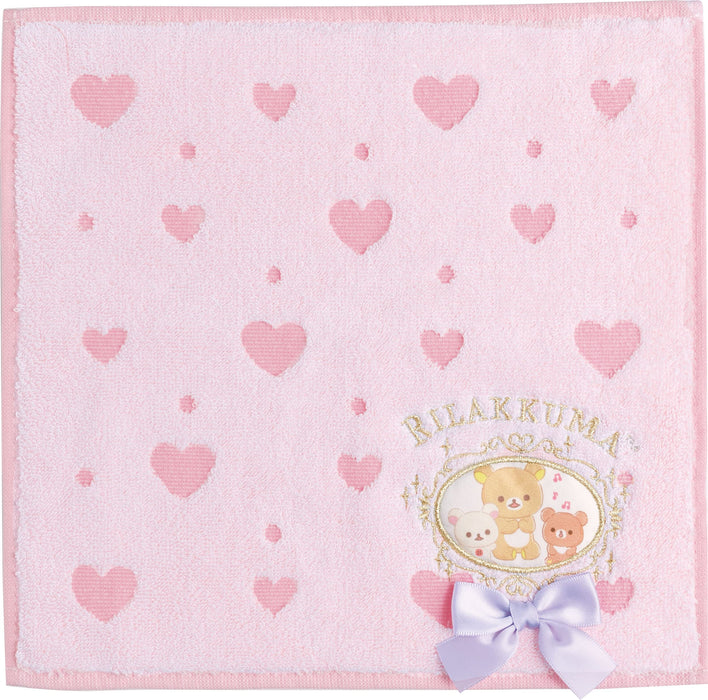 San-X Rilakkuma Mini Towel in Pink Compact Size - Cm39501