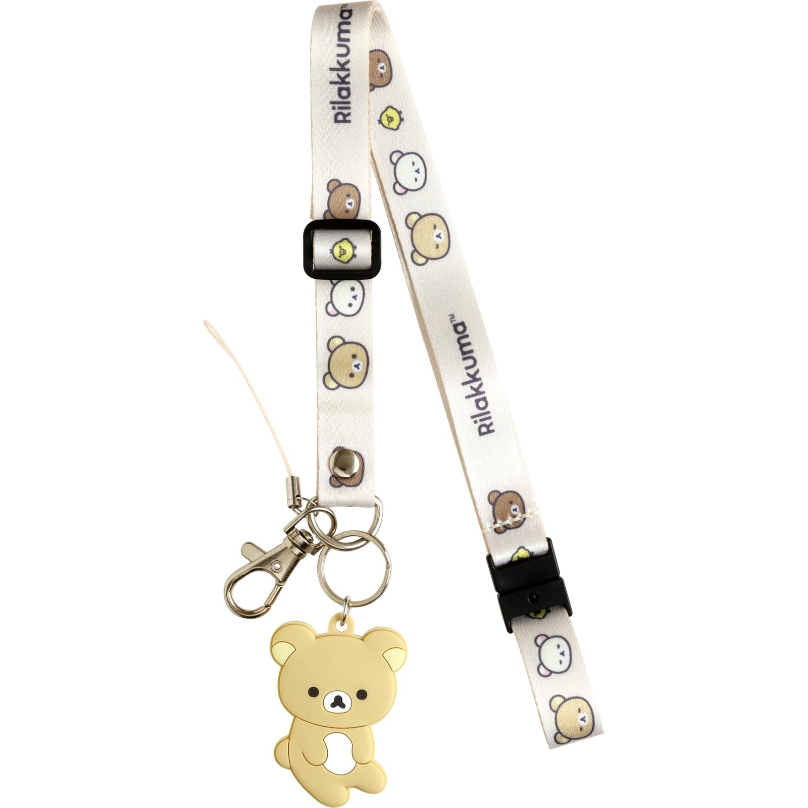 San-x Rilakkuma Portachiavi A Tracolla - 44 Cm X 15 Mm - Con Cordino A Spirale