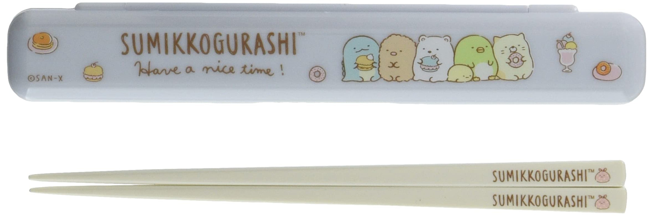 San-X Sumikko Gurashi Chopsticks Chopsticks Box Blue Ka14002