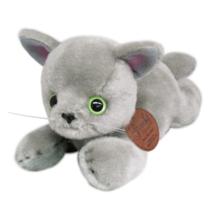 Sanei Boeki Lying Cat Gray Cat W11xD25xH11.5cm I-4258