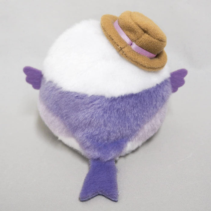 Sanei Boeki Tori Dango Lavender Shimaenaga Stuffed Toy W9xD8xH7cm