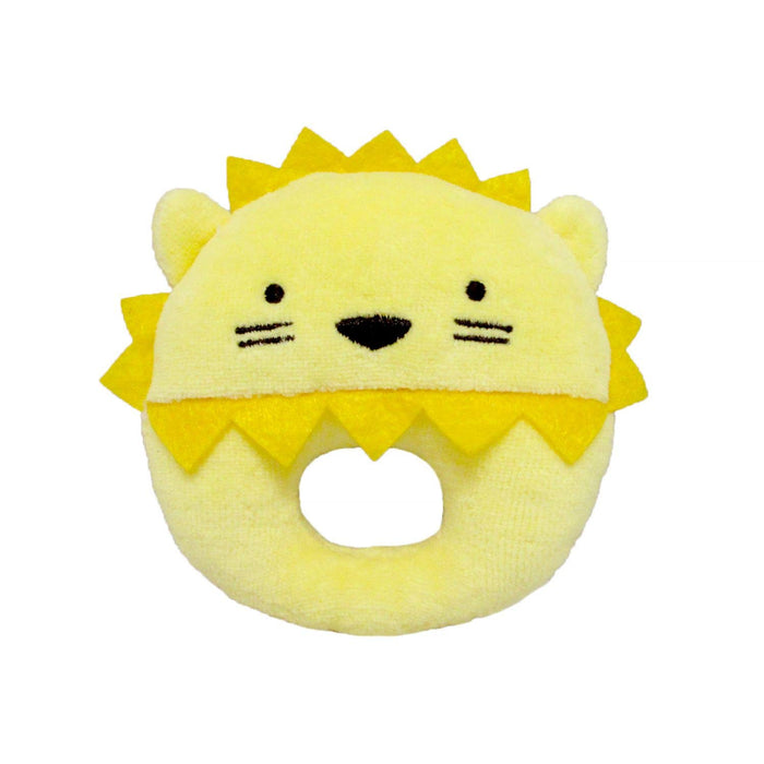 Sanei Boeki Plush Toy Lion Rattle W15xD2.5xH19.5cm