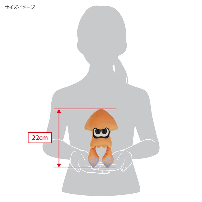 Sanei Boeki Splatoon3 All Star Collection Squid Orange (S) Plush Height 22Cm Sp32
