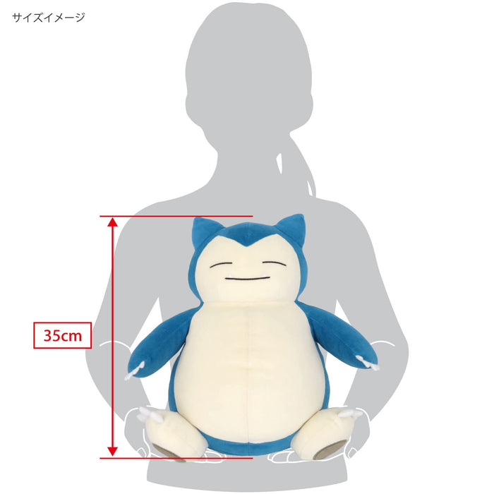 Sanei Trading Pokemon Plush Toys Series Mochifuwa Cushion Snorlax Height 35Cm