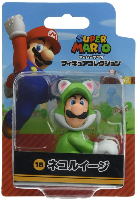 Collection de figurines Super Mario Sanei Trading Neko Luigi Fcm-018