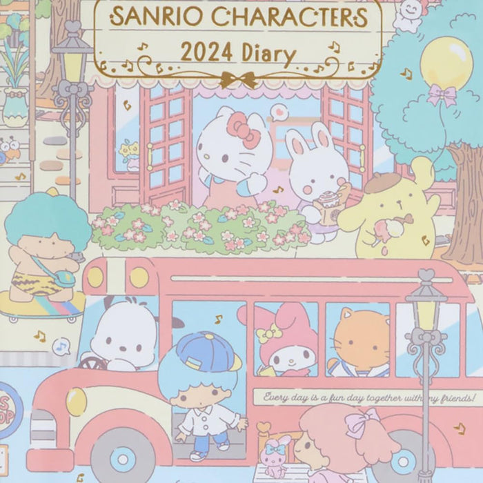 Sanrio 2024 704318 B6 Diary Horizontal Ruled Japan Characters