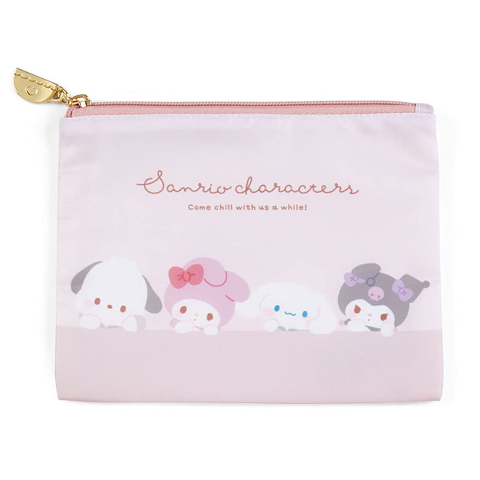 SANRIO Flat Pouch Set 2 Pcs SANRIO Characters Chill Time Design