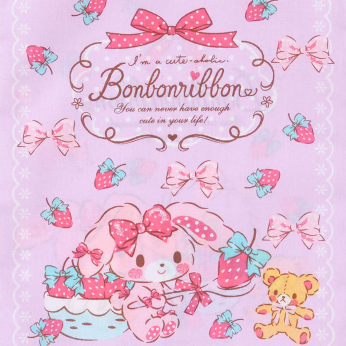 Sanrio Medium Drawstring Bag with Bonbon Ribon Strawberry Print