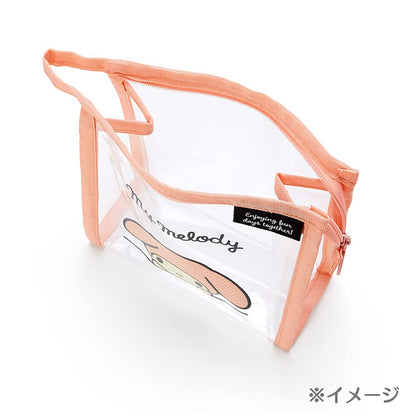 Sanrio 339555 Hello Kitty Clear Pouch With Drawstring Simple Design - Hello Kitty Clear Pouch- Japan Figure Store - #1 Bring To You The Best Japanese Goods