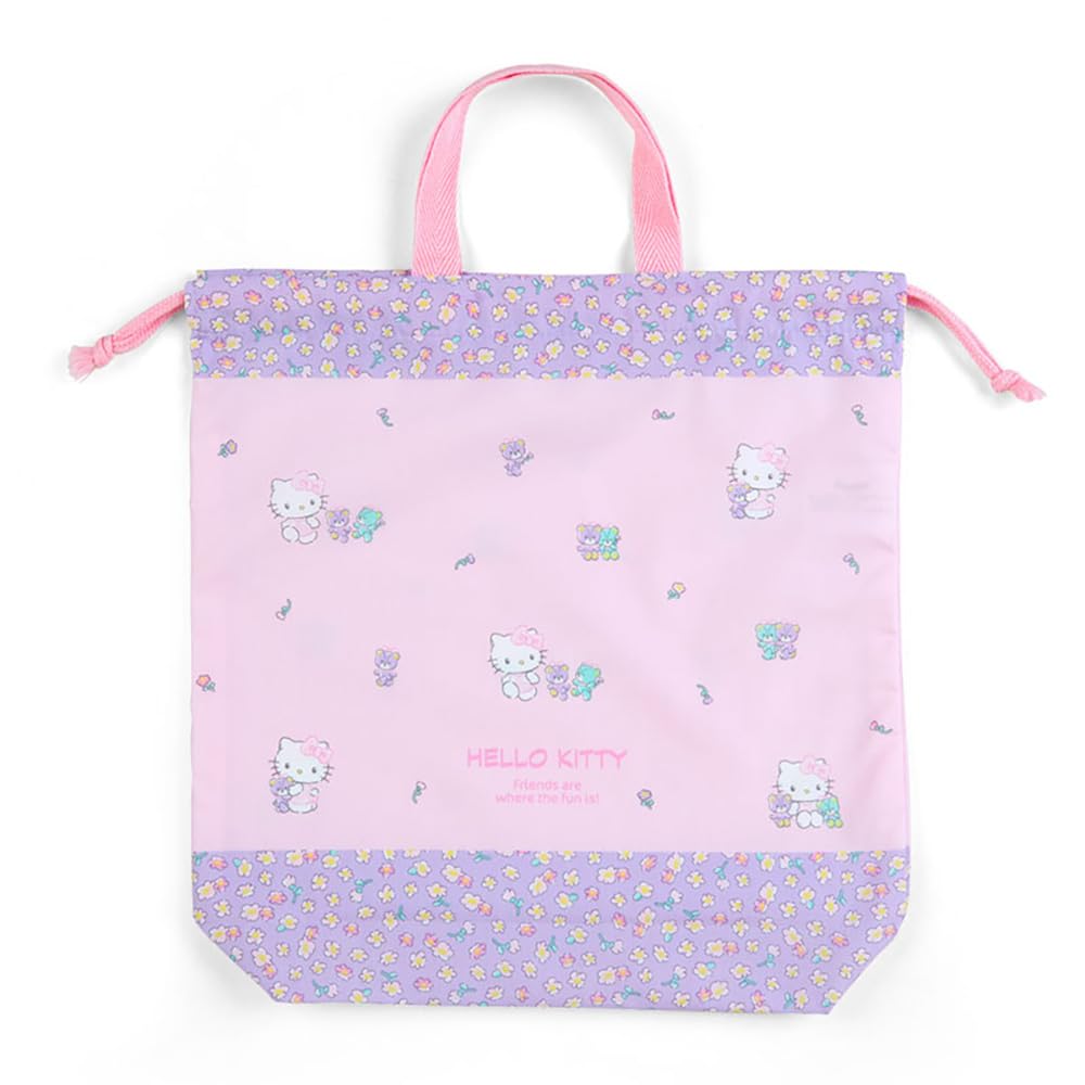 Sanrio Hello Kitty Drawstring Purse W/ Handle | Japan | 255815- Japan Figure Store - #1 Bring To You The Best Japanese Goods