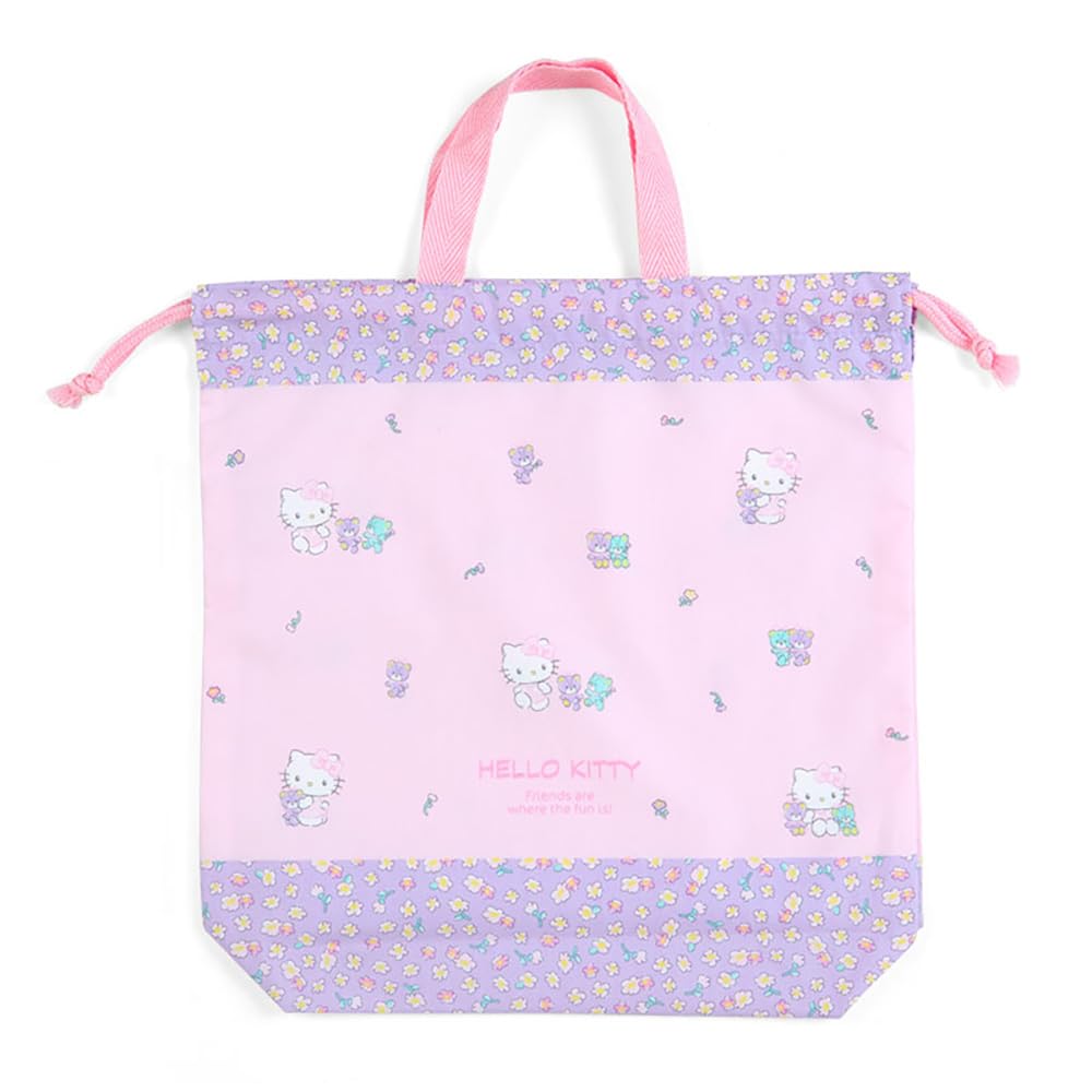 Sanrio Hello Kitty Drawstring Purse W/ Handle | Japan | 255815- Japan Figure Store - #1 Bring To You The Best Japanese Goods