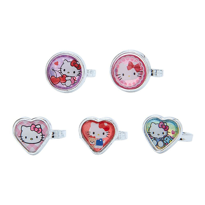 Sanrio Hello Kitty Ensemble de bagues à la mode et mignon – Ensemble de bagues japonaises Hello Kitty