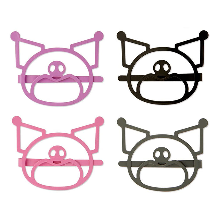 SANRIO Colorful Hairpin Set Of 4 Kuromi Face
