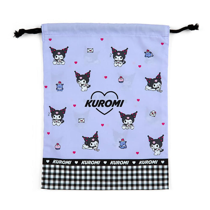 Sanrio Kuromi Drawstring Bag From Japan - M 255254