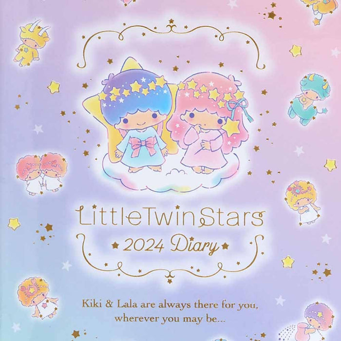Sanrio Little Twin Stars Japon B6 Agenda 2024 Ligné horizontal Type 703907