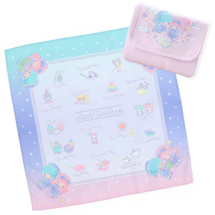 Sanrio Little Twin Stars Handkerchief Pouch Set Japan 764663