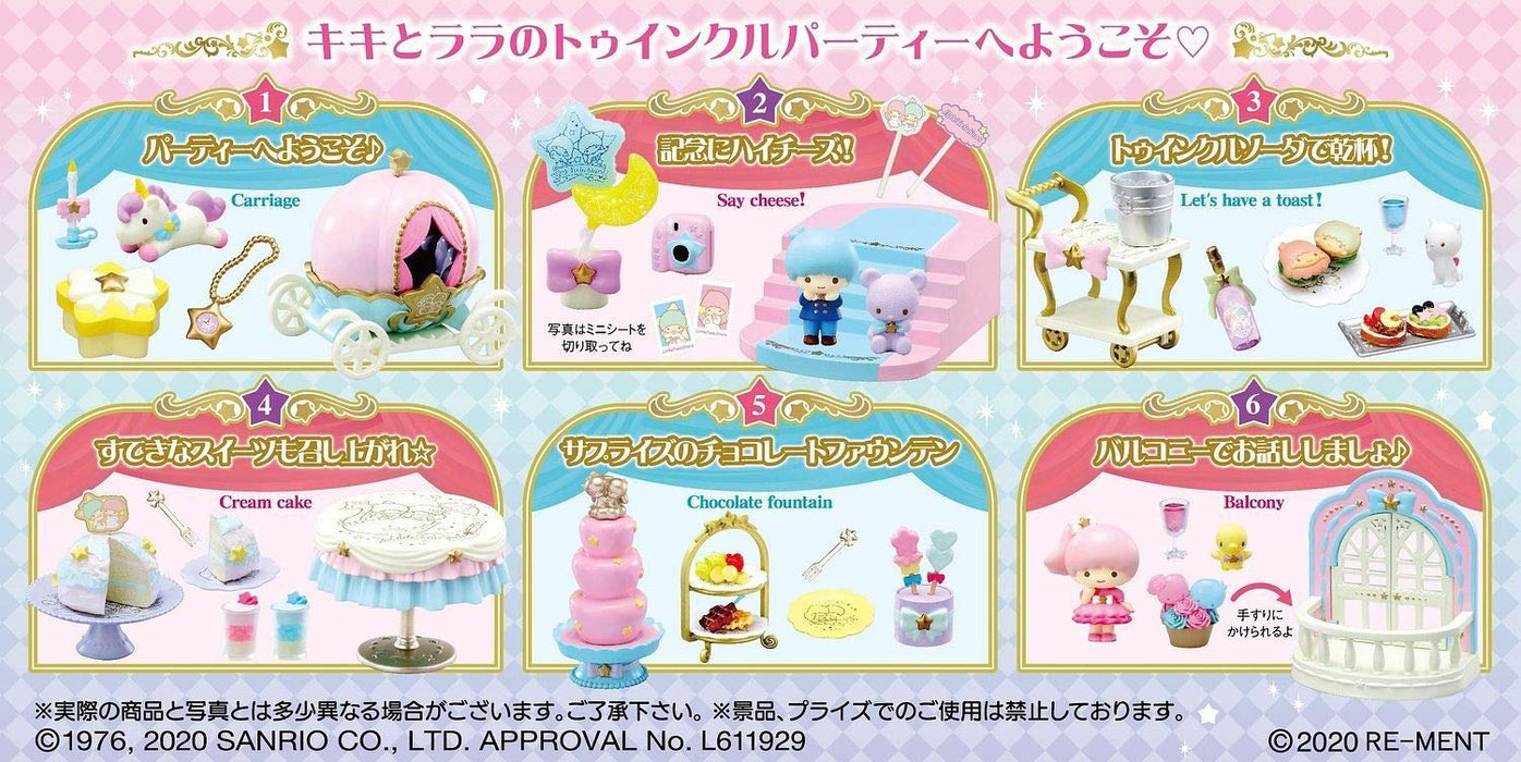 RE-MENT Little Twin Stars Twinkle Party 6er Box