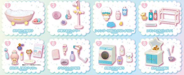 RE-MENT Sanrio Little Twin Stars Shiny Dreamy Colour Bath Time 8 Pcs Complete Box