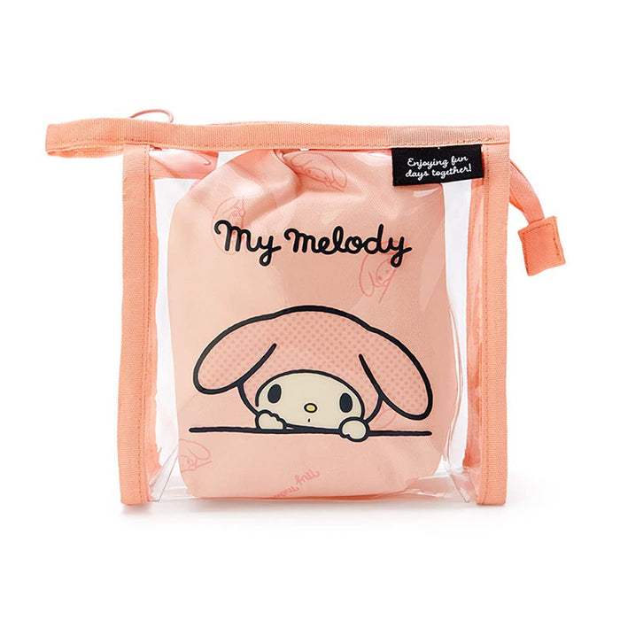 Sanrio 339598 My Melody Clear Pouch With Purse Simple Design - My Melody Clear Pouch