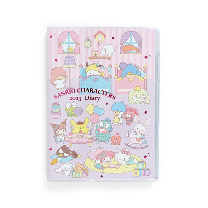Sanrio B6 Notebook 2023 Diary Monthly Block Rokuyo Moon Age Girl Chara