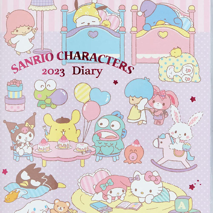 Sanrio B6 Notebook 2023 Diary Monthly Block Rokuyo Moon Age Girl Character 205915 Starts Oct 2022 Sanrio Pink