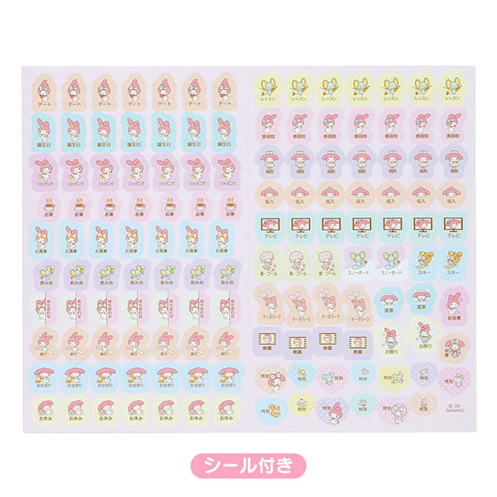 Sanrio Planner 2023 Diary Monthly B6 Size My Melody My Melody Planned Sticker Starting In October 2022 All Rokuyo Display Moon Age Girl Character 205079 Sanrio Pink