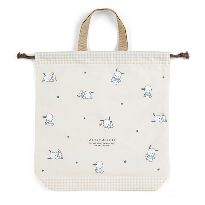 Sanrio Pochacco Drawstring Bag W/ Handle - Japan 256064