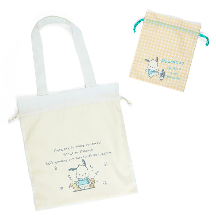 SANRIO Tote Bag & Drawstring Bag Set Pochacco