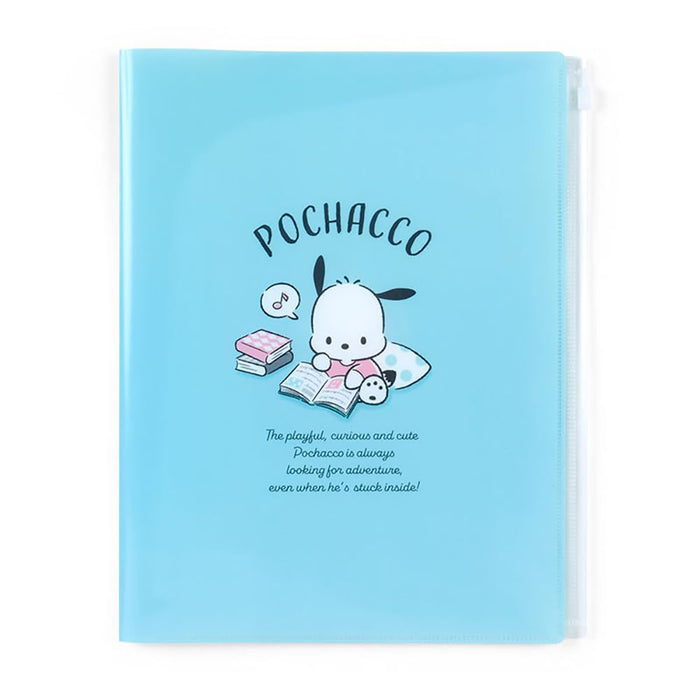 Sanrio Pochacco 6 Pocket Clear File Japan 549801 | Zippered