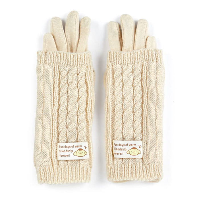 SANRIO 3Way Smartphone Gloves With Knit Cover Pom Pom Purin