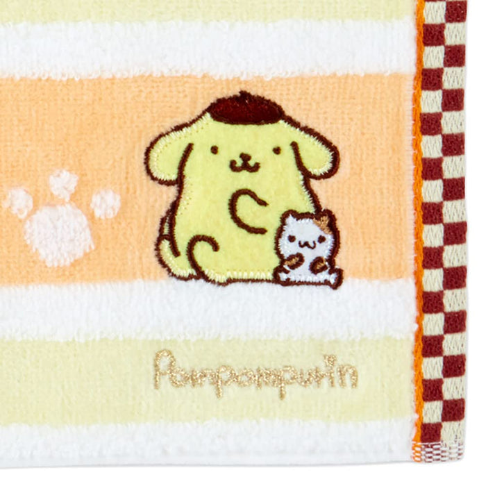 Sanrio 299961 Pompompurin Petit Towel - Antibacterial And Deodorizing - Pom Pom Pudding Cotton Towel