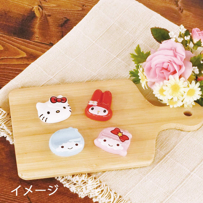 My Melody Face Chopstick Rest 4x3cm Sanrio Kaneshotouki Made in Japan 501512