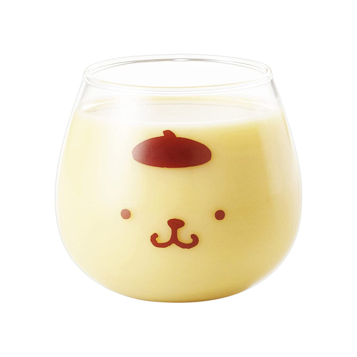 Kanesho Sanrio Pom Pom Purin Yurayura Tumbler Face Glass Cup 320ml Japanese Cute Mugs