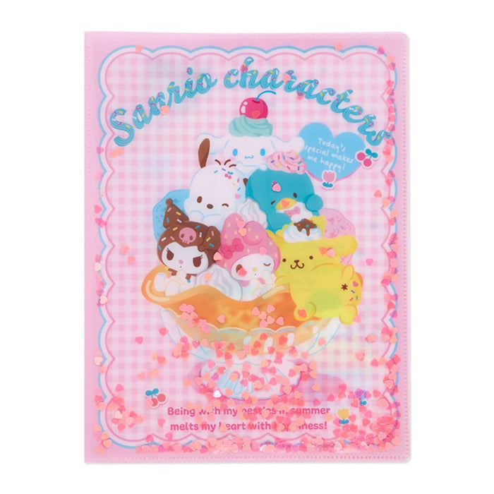SANRIO Characters A4 Clear File Ice Cream Parlor
